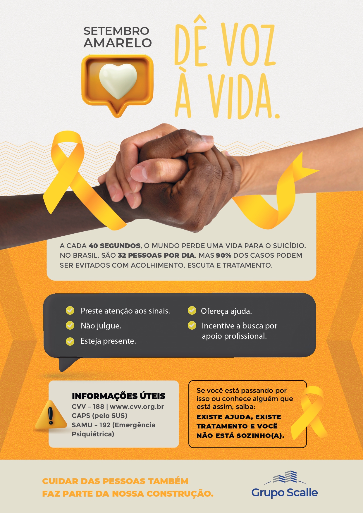 Cartaz Setembro Amarelo 2025 - Grupo Scalle